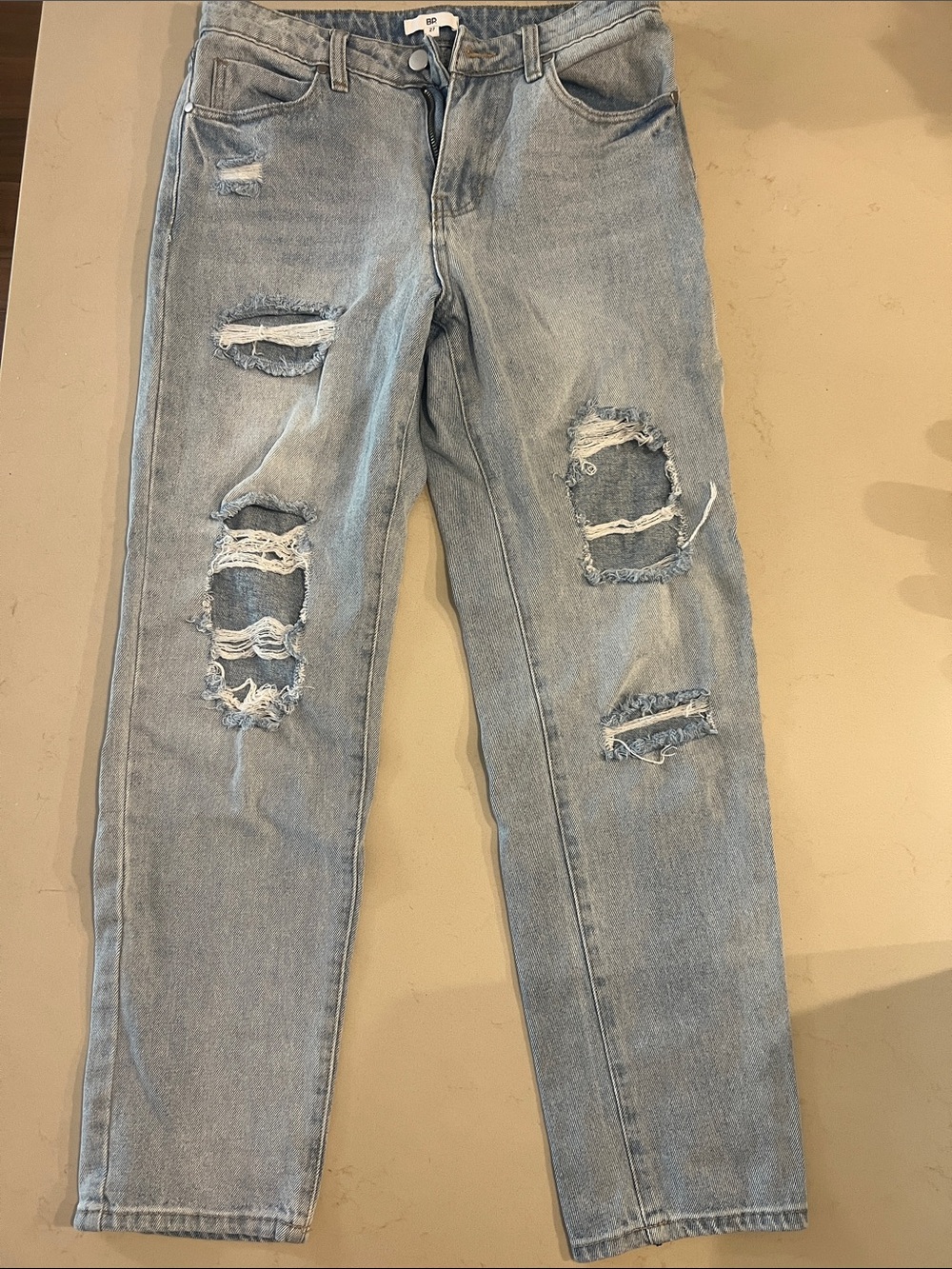 bp Light Blue Distressed Boyfriend Jeans